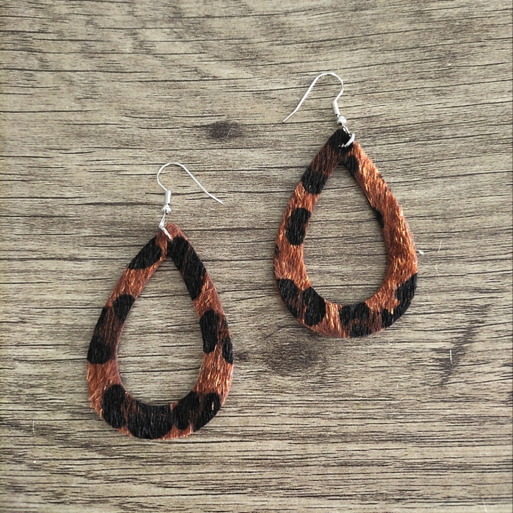 NWT Faux Leather Earrings